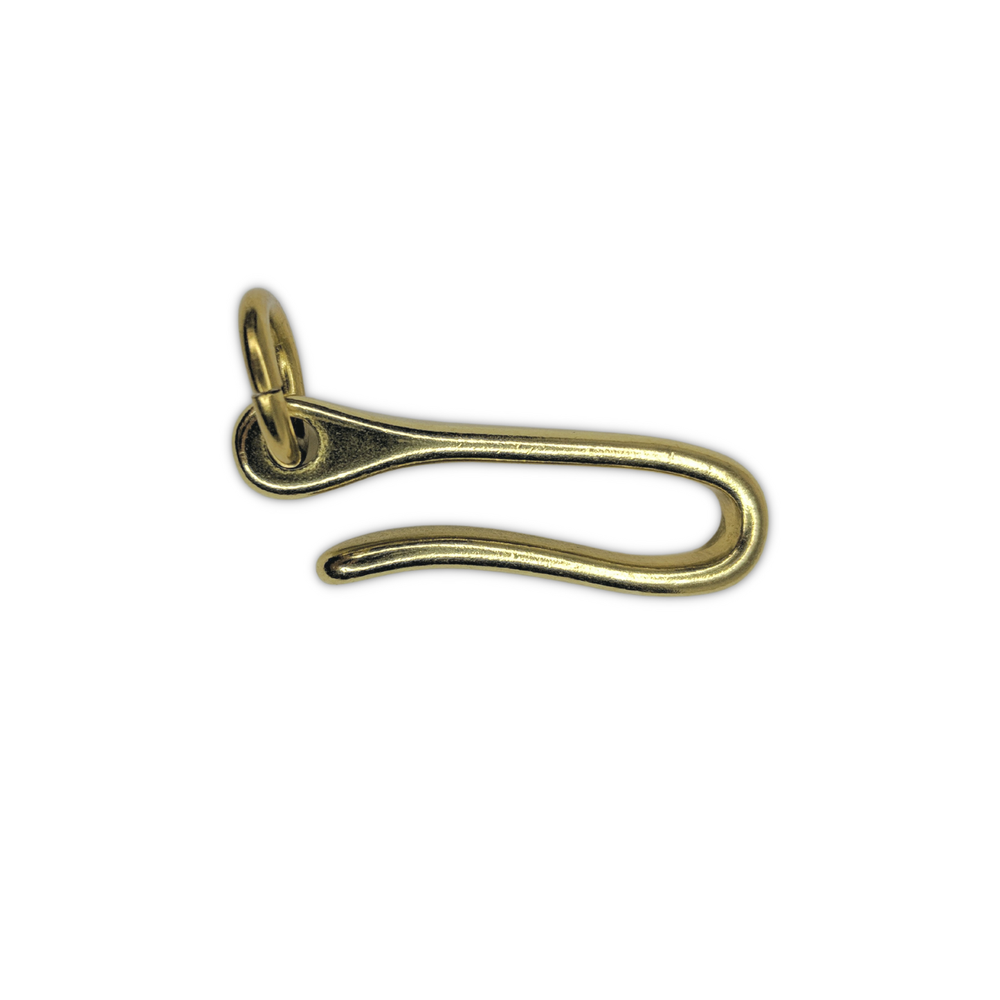 Solid Brass Japanese Fish Hook Keychain